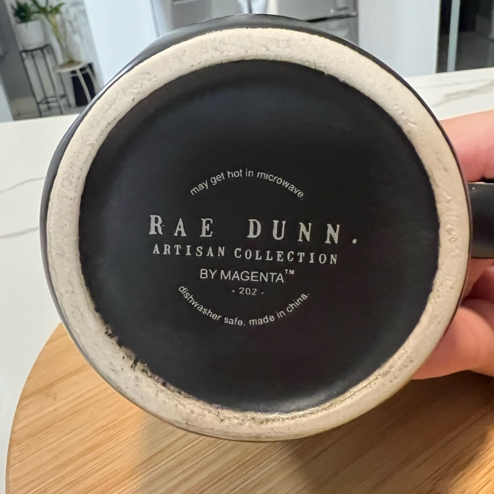 New Rae Dunn coffee mug with wooden lid. - Picture 5 of 5